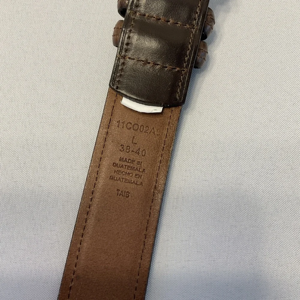 Columbia Sportswear Co Brown Genuine Leather Belt Sz‎ 38 Style 95 11CO02A9